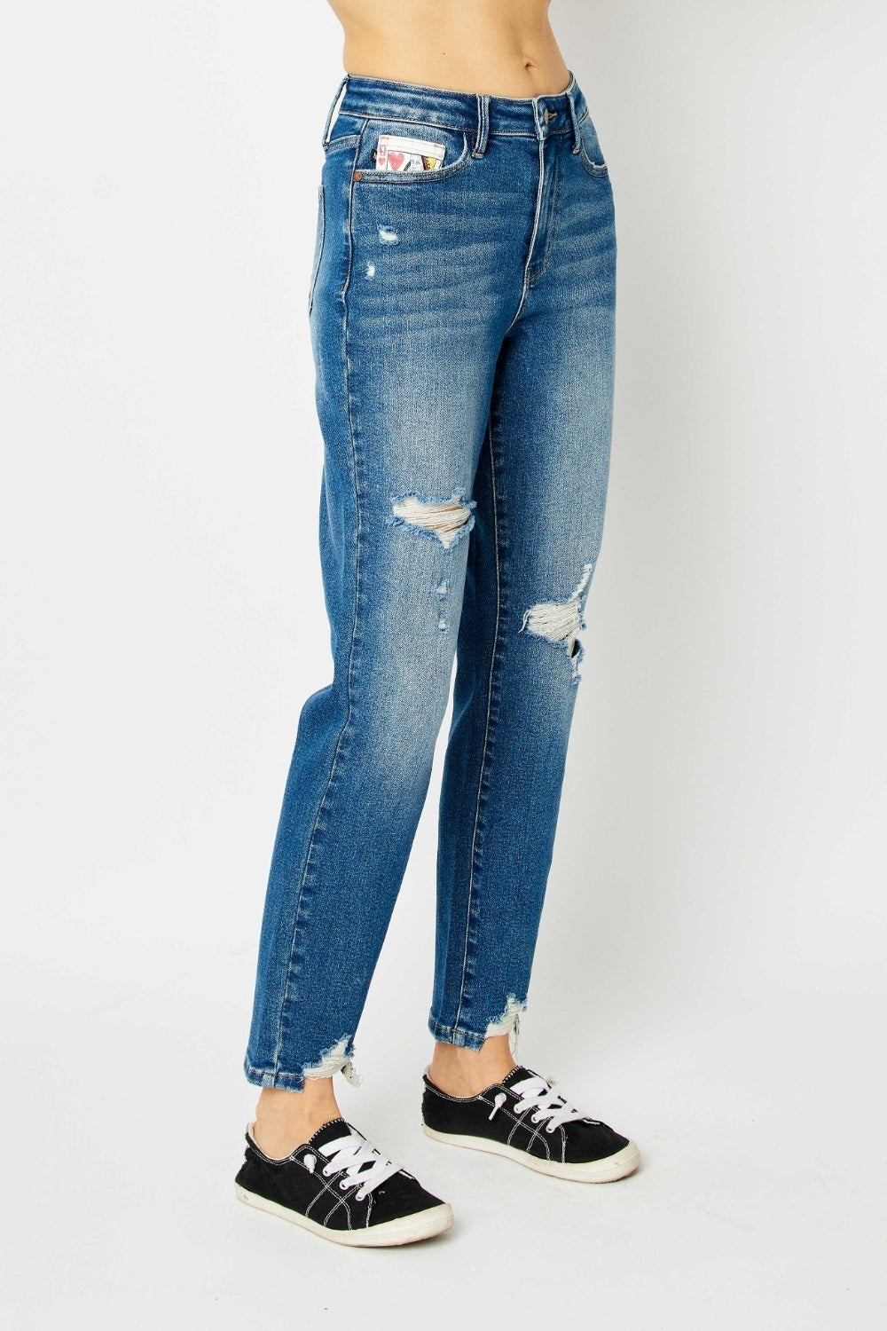 Women's Judy Blue Full Size Distressed Slim Jeans