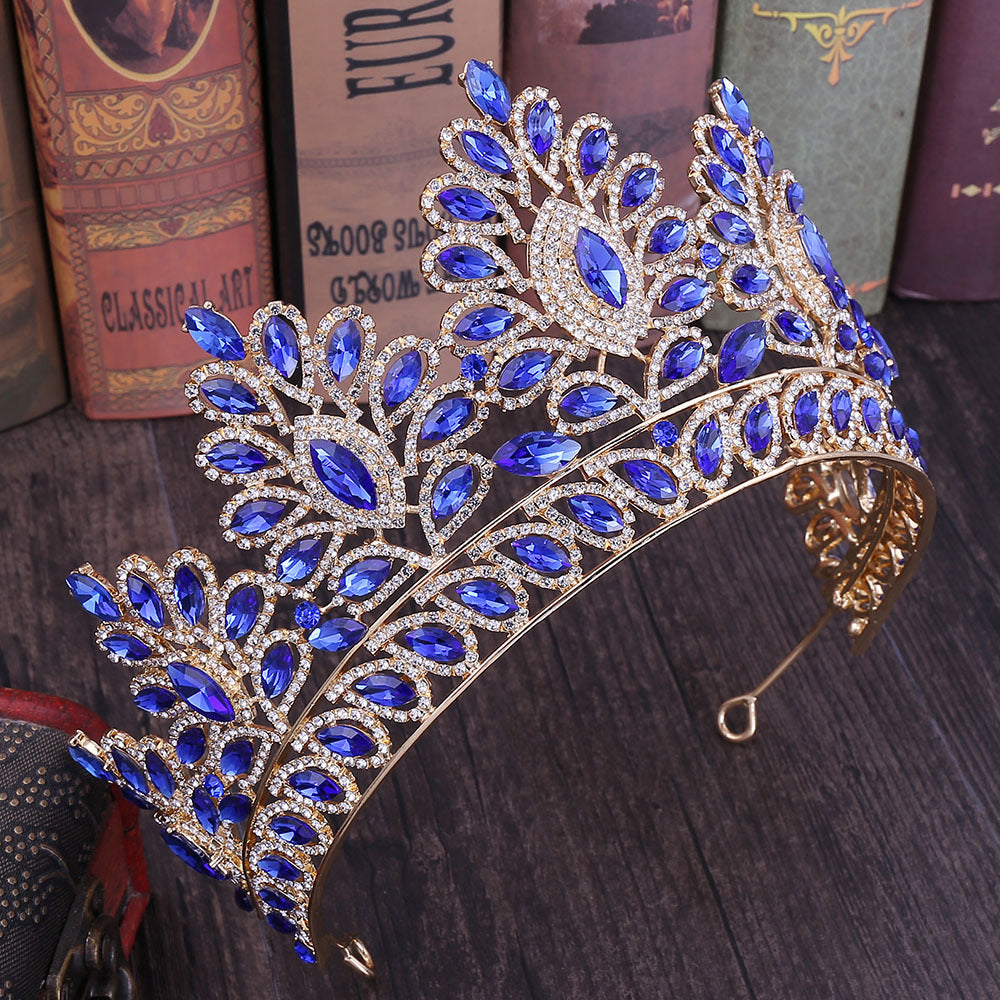 American hot-selling wedding headdress Baroque rhinestone bridal large crown wedding