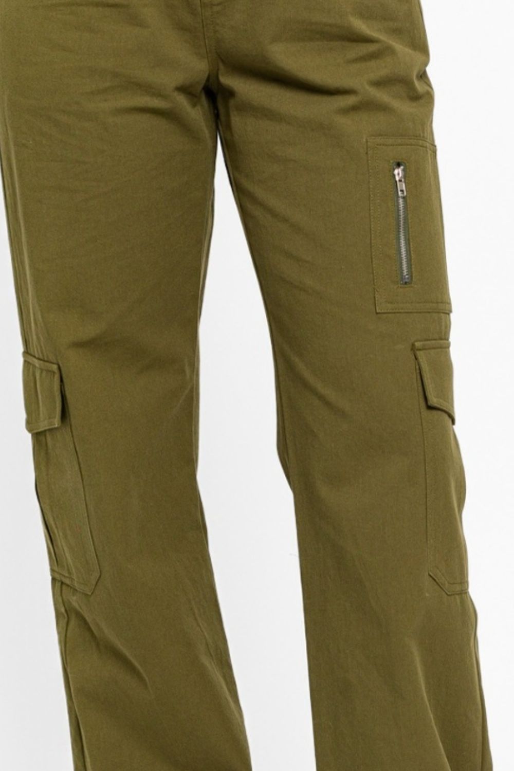 Women's Le Lis High Waisted Wide Leg Cargo Pants with Pockets