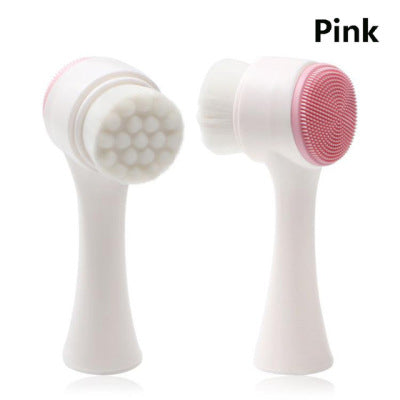 Makeup brush silicone face wash brush cleansing brush instrument 3d double-sided face wash brush manual face wash brush cleaning brush to clean pores