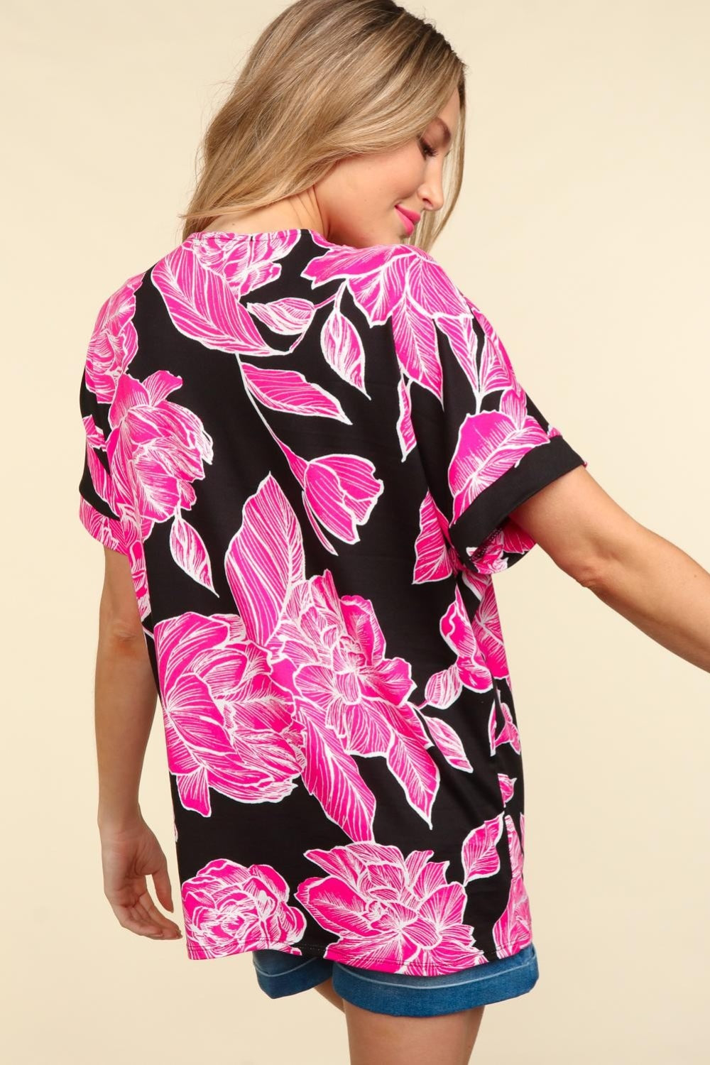 Women's Haptics Floral Drop Shoulder T-Shirt