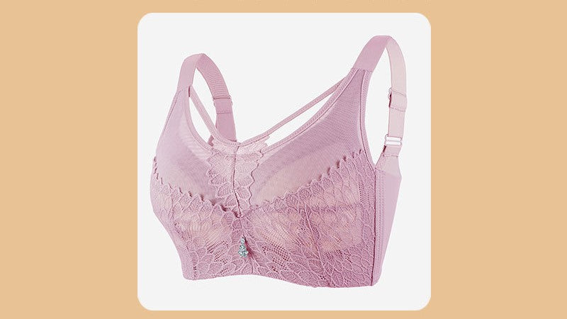 Plus size underwear for women in summer, ultra-thin, large breasts, small breasts, anti-sagging, push-up, adjustable bra, full cup