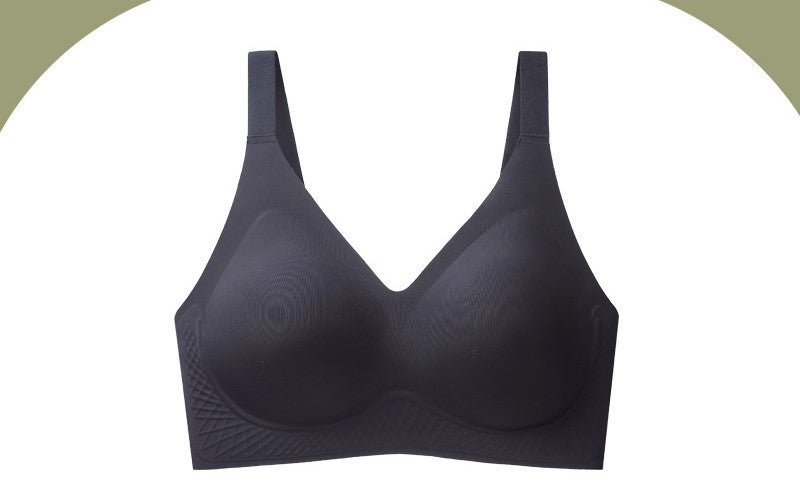 Seamless large size underwear for women, thin, large breasts, small, no wires, adjustable breast-retracting sports anti-sagging bra