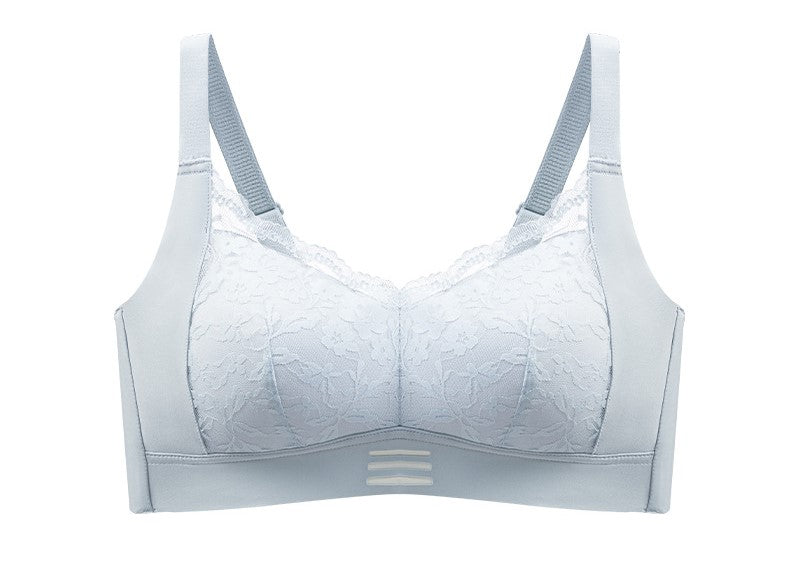 Women Large size large cup bra, auxiliary breast reduction, anti-sagging, no rims, big breasts, small push-up bra, women's comfortable fat thin style