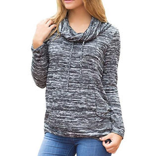 Women High Neck Long Sleeve Losse Fit Top - C1545USB