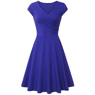 Ketty More Women Cap Sleeve Slim & Stylish Solid Dress-KMWC1268