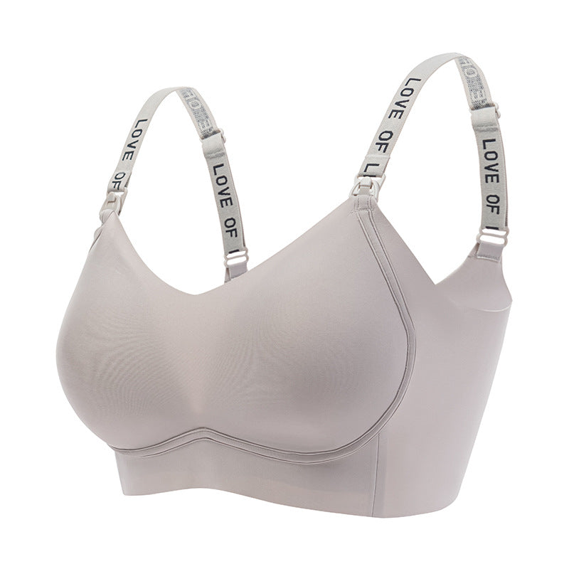 Mulberry silk nursing bra push-up bra without steel ring top buckle bandeau style maternity underwear pregnancy feeding bra