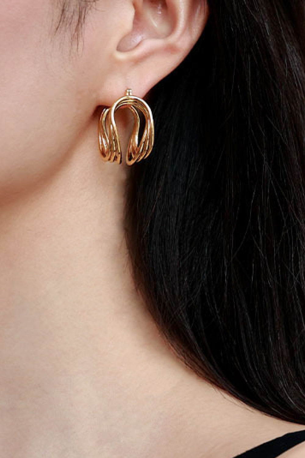 Women's U-Shaped Hoop Earrings