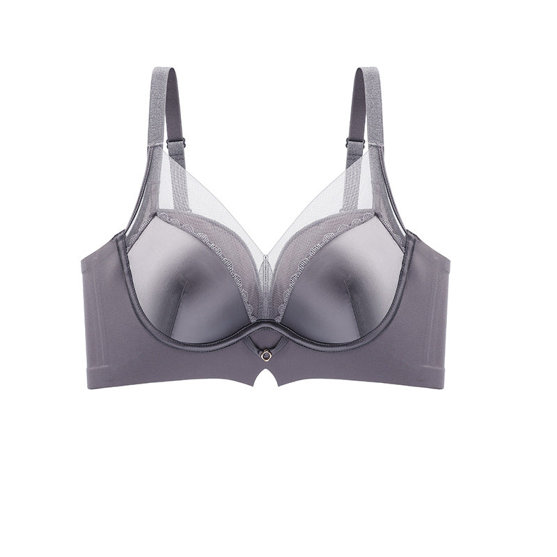 Light-sensitive luxury small chest gathered skin-friendly modal warm-feeling care lining without steel ring bra set for women