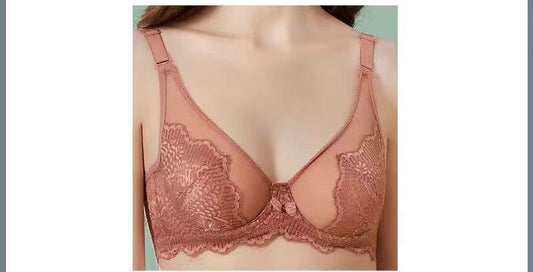 New summer style big chest show small rabbit ear bra memory soft steel ring crystal cup gather anti-sagging ultra-thin cup bra