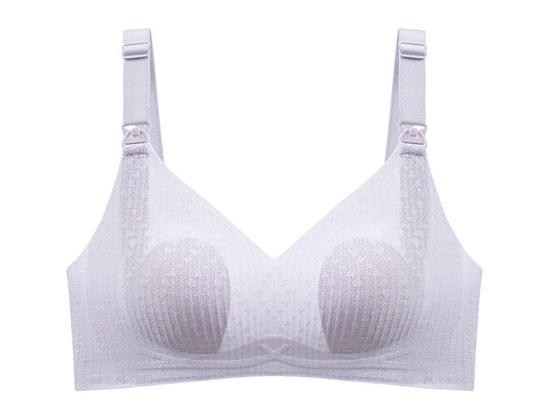 Women ultra-thin wire-free nursing bra push-up buckle pregnancy and lactation maternity underwear women's feeding bra summer