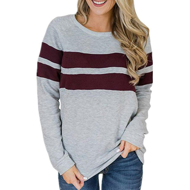 Women Fashion Round Neck Comfortable Top - C6103TCSB