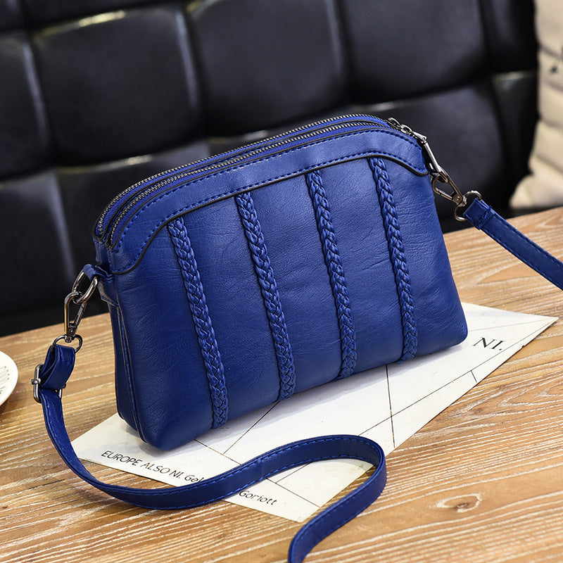 Fashion solid color clutch bag temperament mom bag large capacity single shoulder crossbody bag