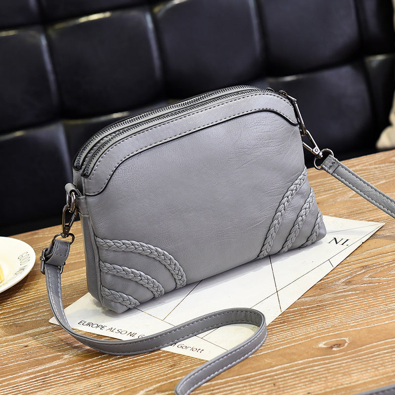 Fashion solid color clutch bag temperament mom bag large capacity single shoulder crossbody bag