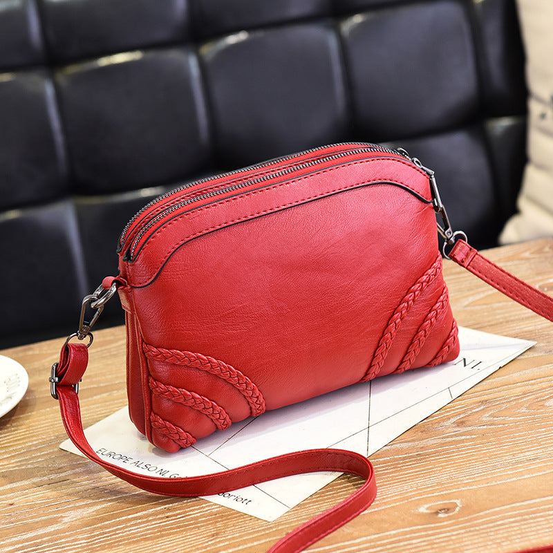 Fashion solid color clutch bag temperament mom bag large capacity single shoulder crossbody bag