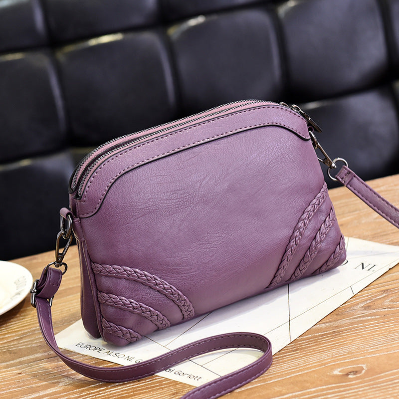 Fashion solid color clutch bag temperament mom bag large capacity single shoulder crossbody bag