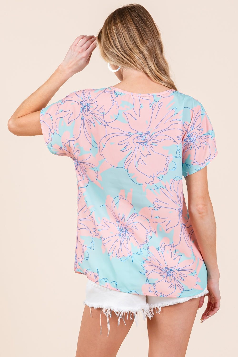 Women's BOMBOM Floral Short Sleeve T-Shirt