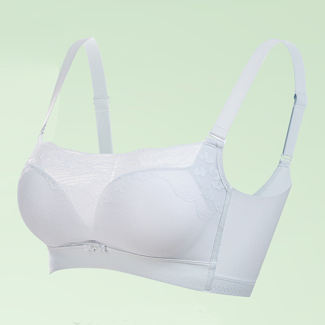 Summer anti-exposure no side bone tube top bra for women without wire ring adjustable small breast push-up sexy lace bra