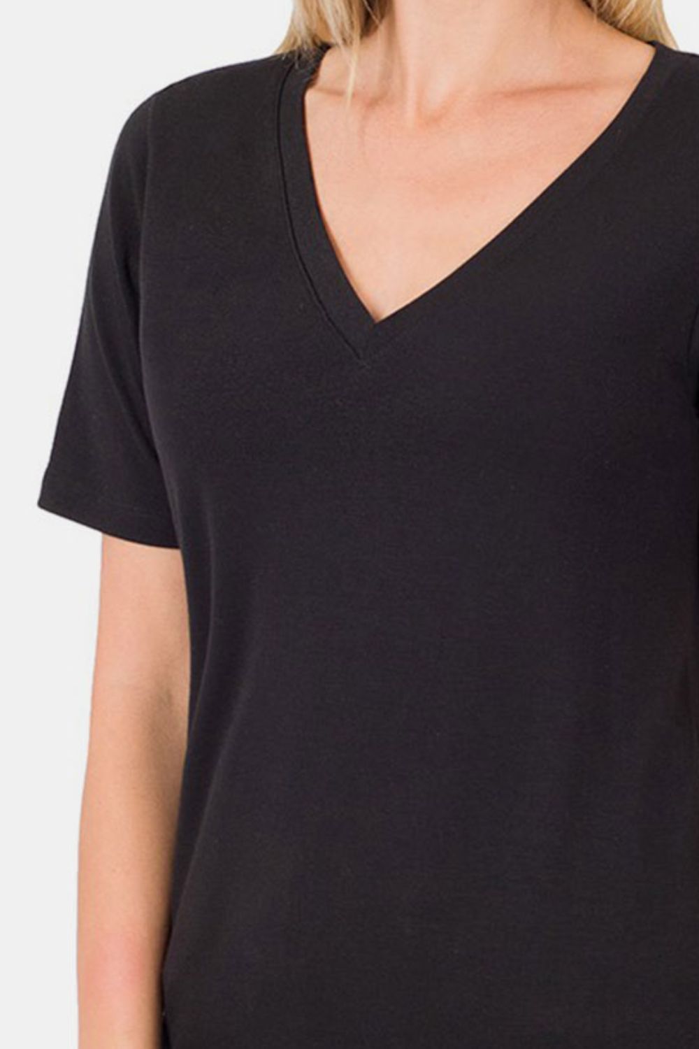 Women's Zenana V-Neck Short Sleeve T-Shirt