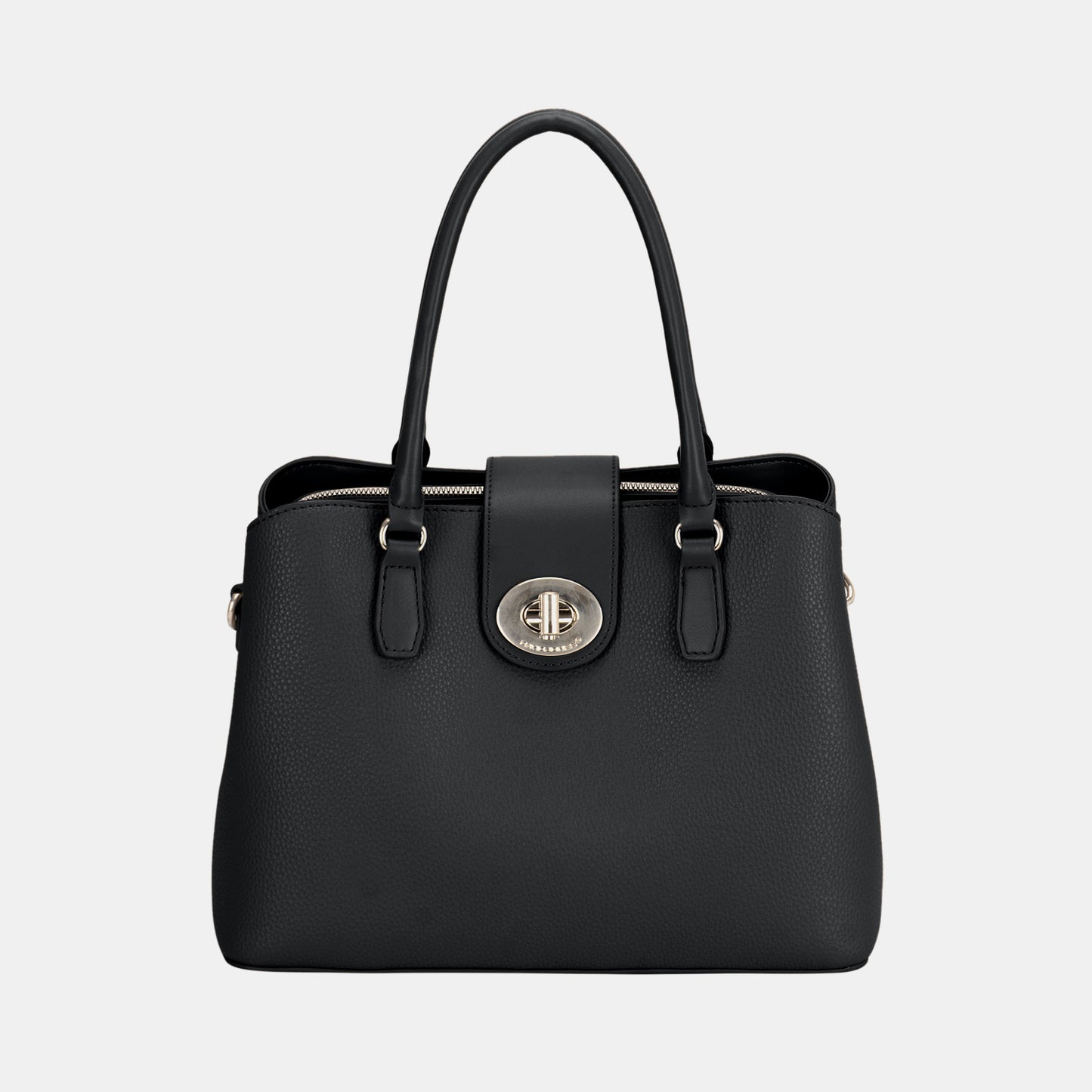 Women's David Jones PU Leather Twist-Lock Tote Bag