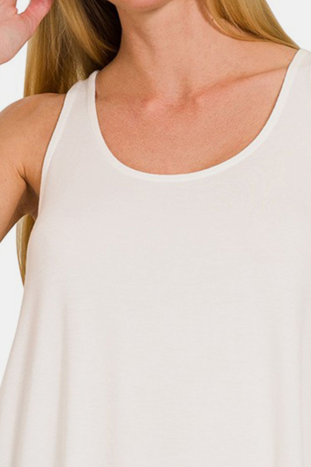 Women's Zenana Round Neck Flowy Hem Tank