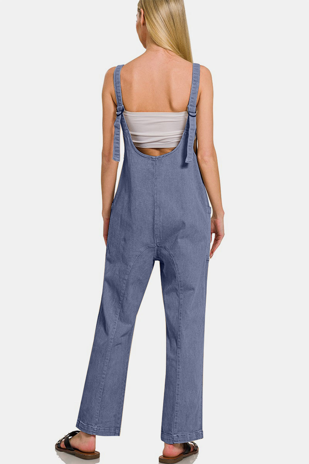 Women's Zenana Pocketed Wide Strap Jumpsuit