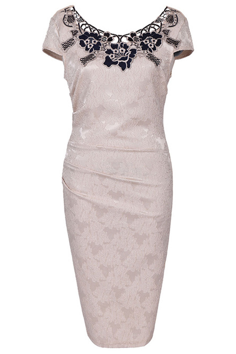 Women Lace Decorated Sleeveless Slim Pencil Dress - C2103KMD