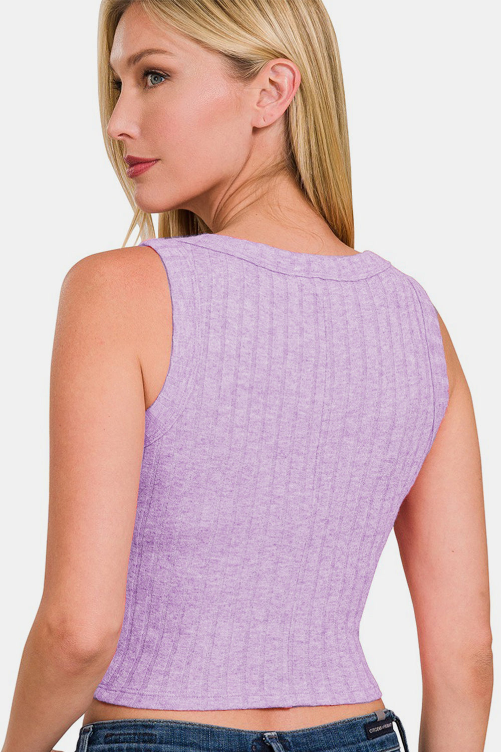 Women's Zenana Ribbed Cropped Tank