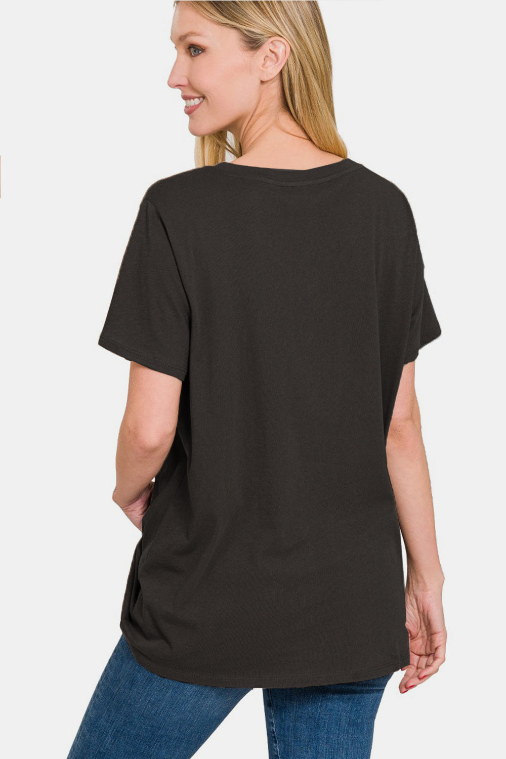 Women's Zenana Full Size V-Neck Short Sleeve T-Shirt