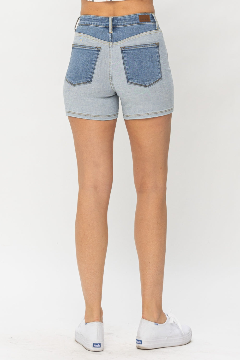 Women's Judy Blue Full Size Color Block Denim Shorts