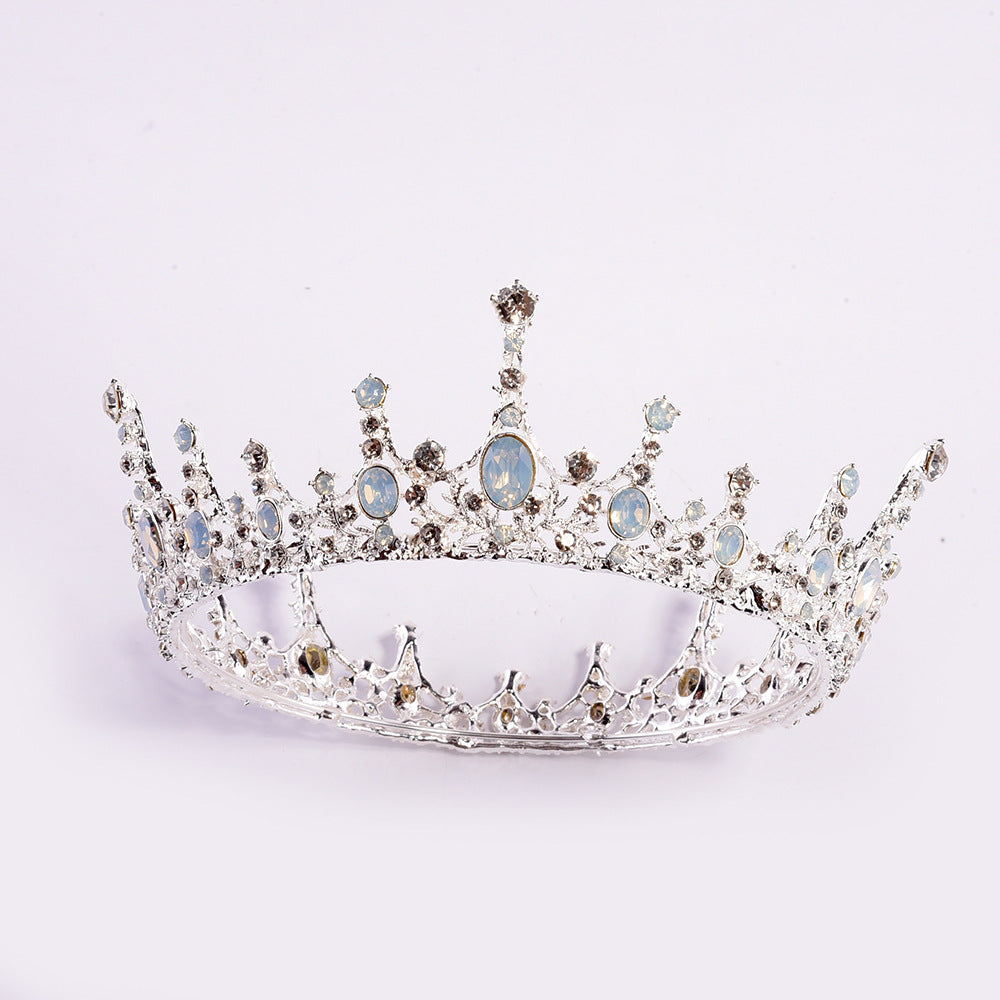 European retro palace queen baroque bridal hair accessories round full circle crown crown photo studio headdress