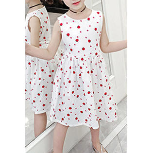 KettyMore Kids Girls Printed Sleeveless Casual Summer Dress - C13171KMKGD