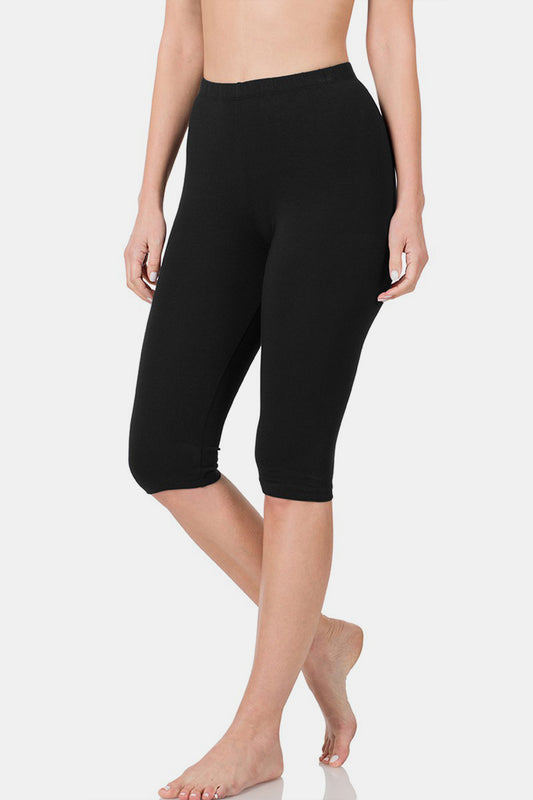 Women's Zenana Full Size High Waist Capris