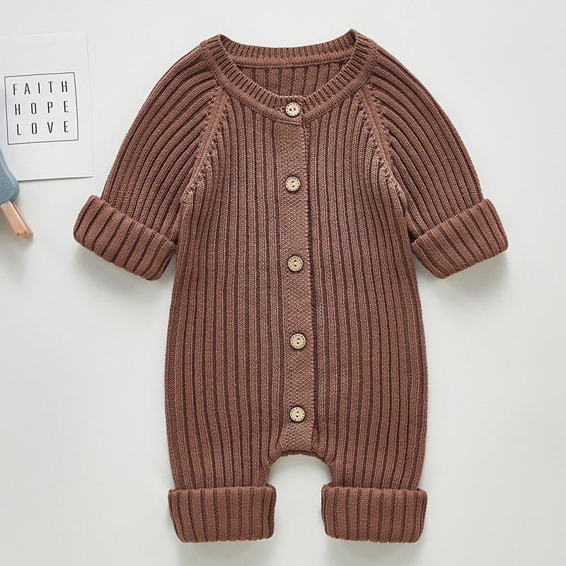 Baby&Toddler Girl Knitting Cotton Long Sleeve One piece Jumpsuit - BTGR8425