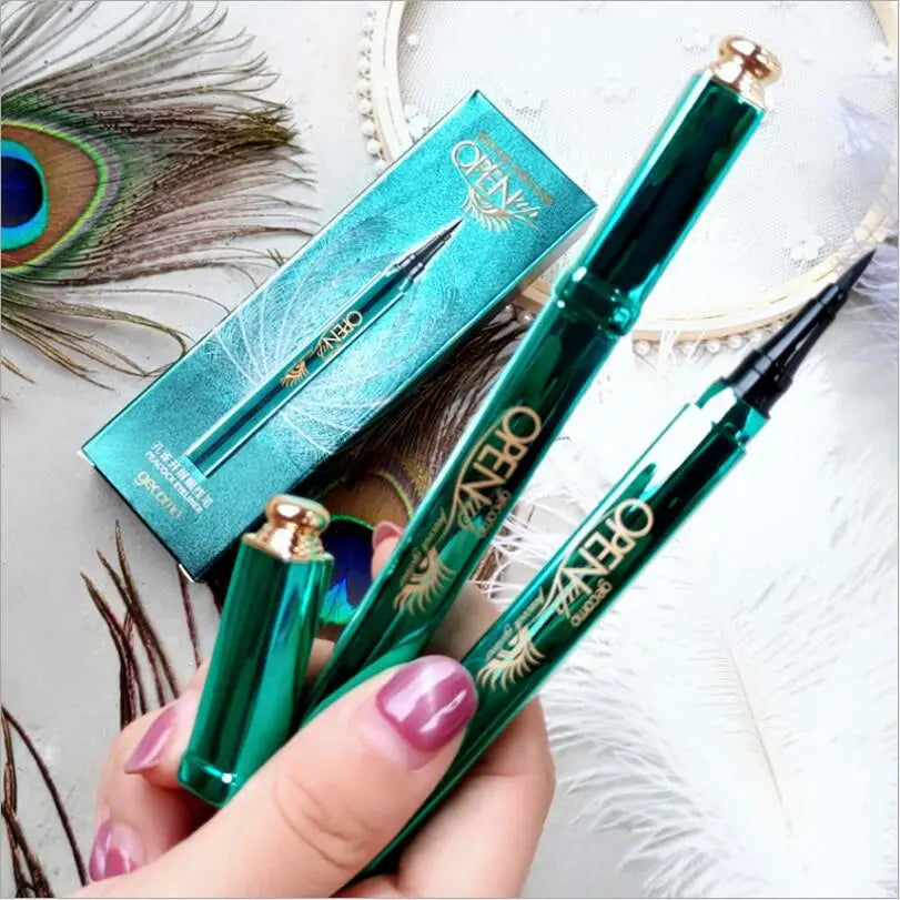 Peacock Eyeliner Liquid Waterproof Easy To Dry Long-lasting Non-halo Dye Makeup Makeup Eyeliner