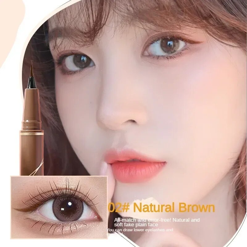 Eyeliner ultra-fine women's non-smudge long-lasting waterproof and sweat-proof novice brown white long-lasting