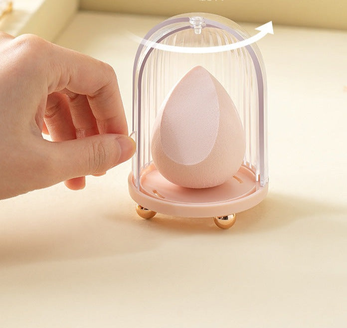 Beauty Sponge Stand Storage Case Makeup Blender Puff Holder Empty Cosmetic Egg Shaped Rack Transparent Puffs Makeup