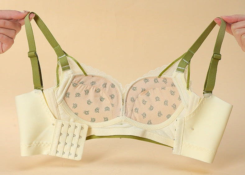 Women Lace Adjustable Bra Thin At The Top and Thick At The Bottom Snow otus Maintenance Bra