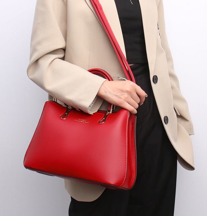 Genuine leather bag for women autumn and winter new style large capacity one-shoulder crossbody versatile fashionable