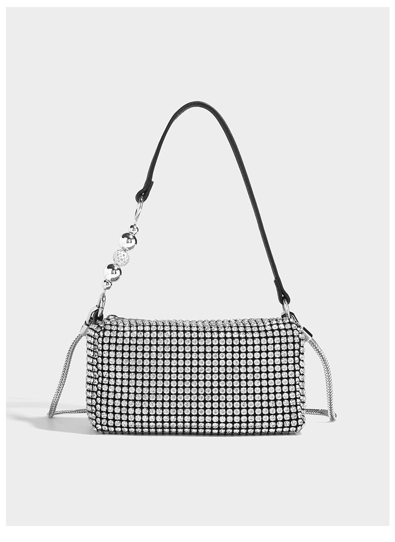 Diamond-encrusted bag new style king rhinestone bag armpit bag one-shoulder cross-body bag for women fashion full diamond handbag