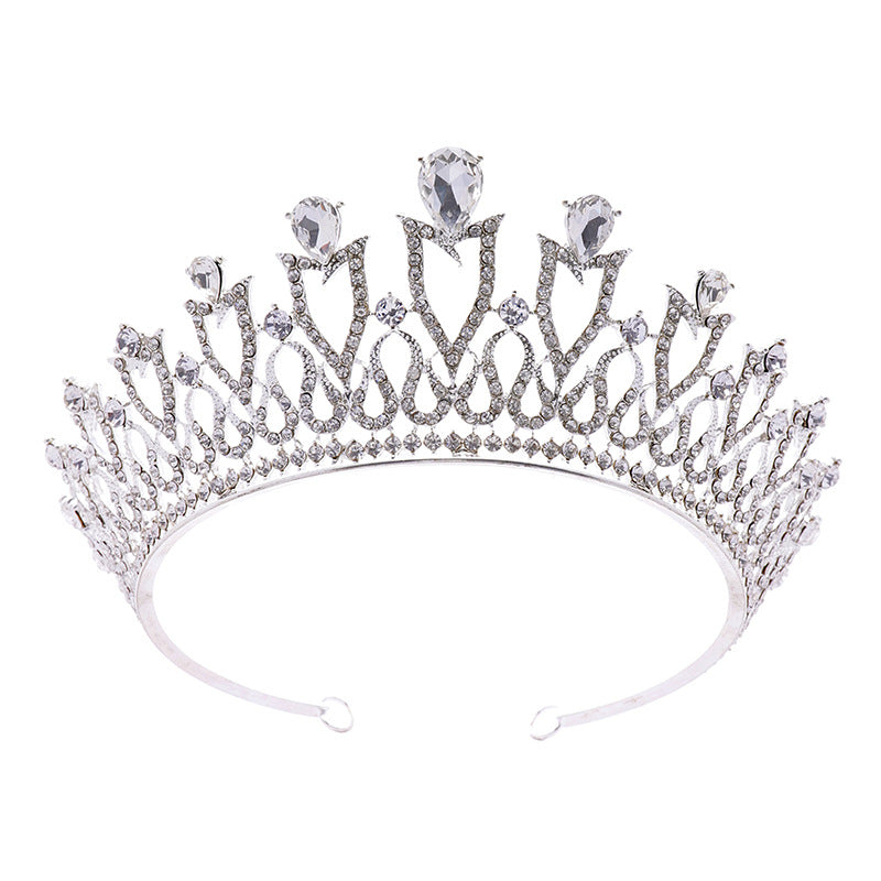 Wedding Crown Bridal Tiara Necklace Three-piece Luxurious Women's High-end Crown