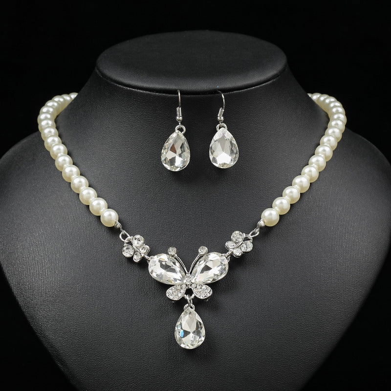 Bridal Jewelry Set Wedding Jewelry Necklace Set Butterfly Crystal Jewelry Set Girl Gift