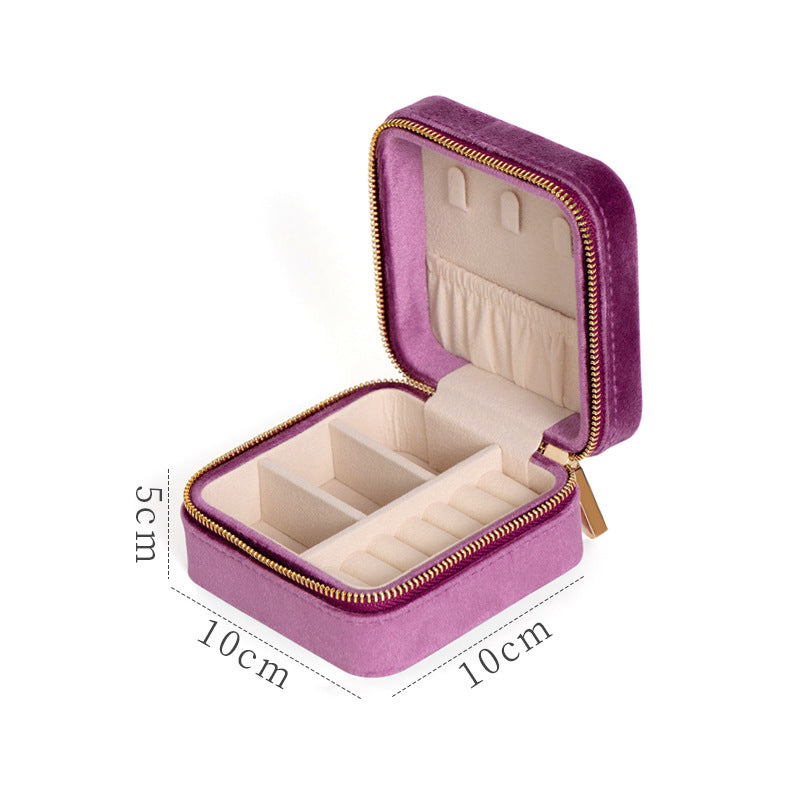 Velvet Travel Jewelry Box Portable Jewelry Organizer for Rings, Necklaces, Earrings, Bracelets Perfect Gifts for Women Girls