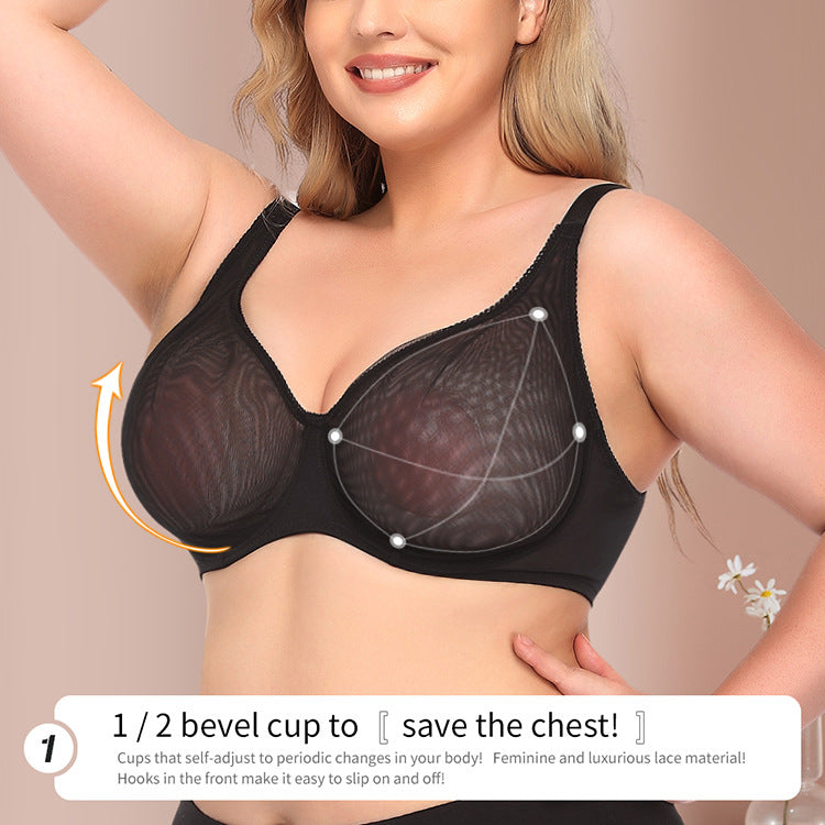 sexy ultra-thin see-through bra plus size underwear bra BCDEF cup