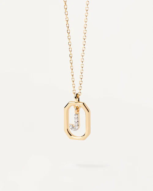 Trendy and hot-selling 18k gold English letter micro-paved zircon pendant color-coded gold-plated light luxury necklace