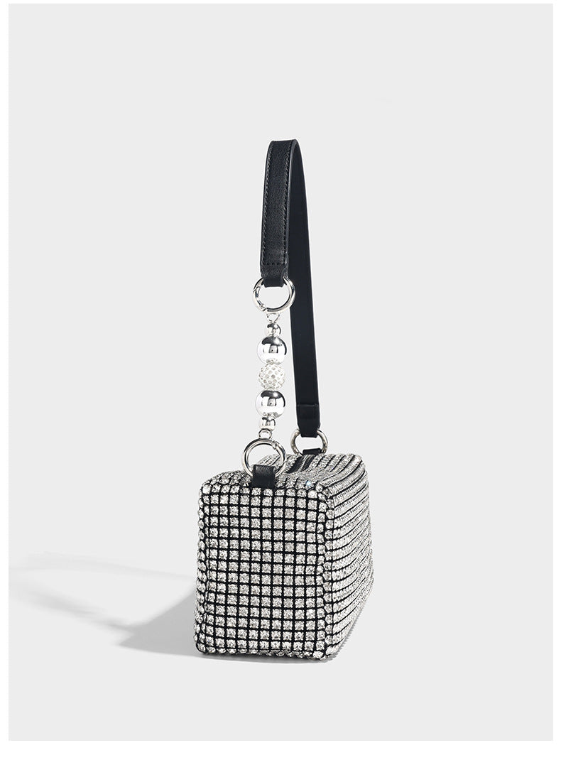 Diamond-encrusted bag new style king rhinestone bag armpit bag one-shoulder cross-body bag for women fashion full diamond handbag