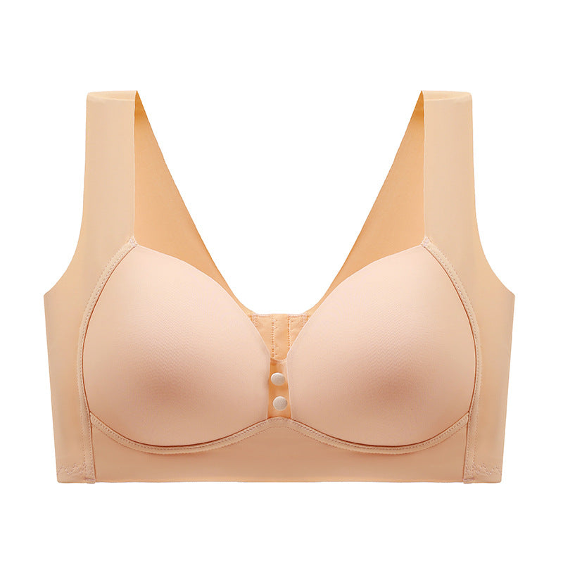 Big breasts make you look small and fat, thin underwear for women, anti-sagging and side breasts, seamless bras without steel rings, gathered large size bras