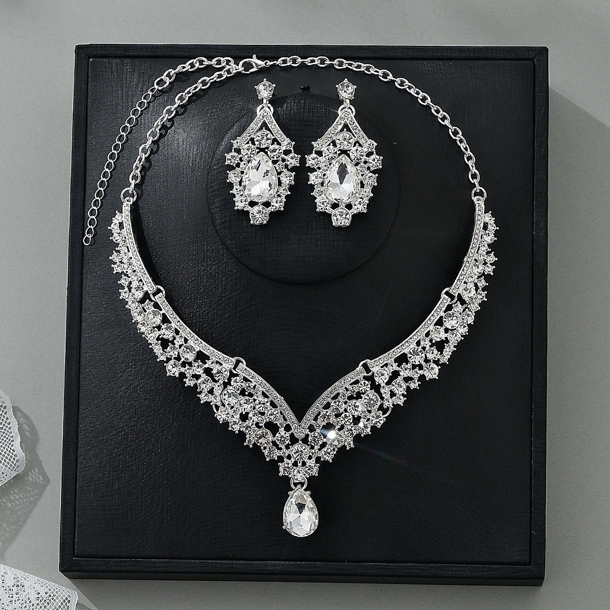 Royal Queen Bridal Jewelry Sets for Women Luxury Necklace Earrings Sets Wedding Dress Bride Jewelry Set Accessories