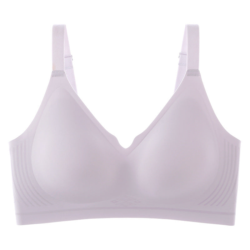 Women Summer Glossy Seamless Soft Support Bra Anti-Sagging Big Breast Bra