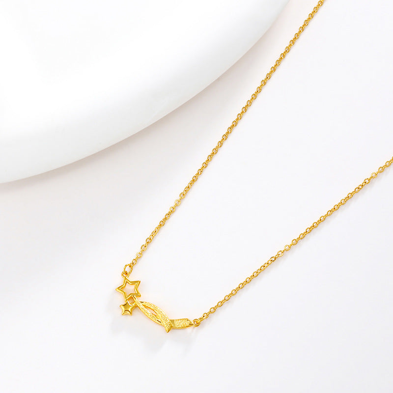 Jewelry New Meteor Necklace Female Niche Design  Fashion Temperament Star Clavicle Chain